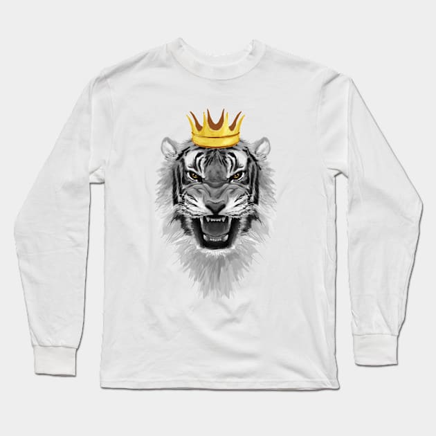 The King Tiger Long Sleeve T-Shirt by kennyestrellaworks